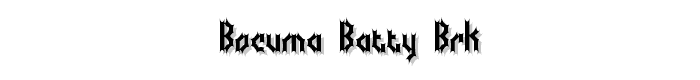 Bocuma Batty BRK font